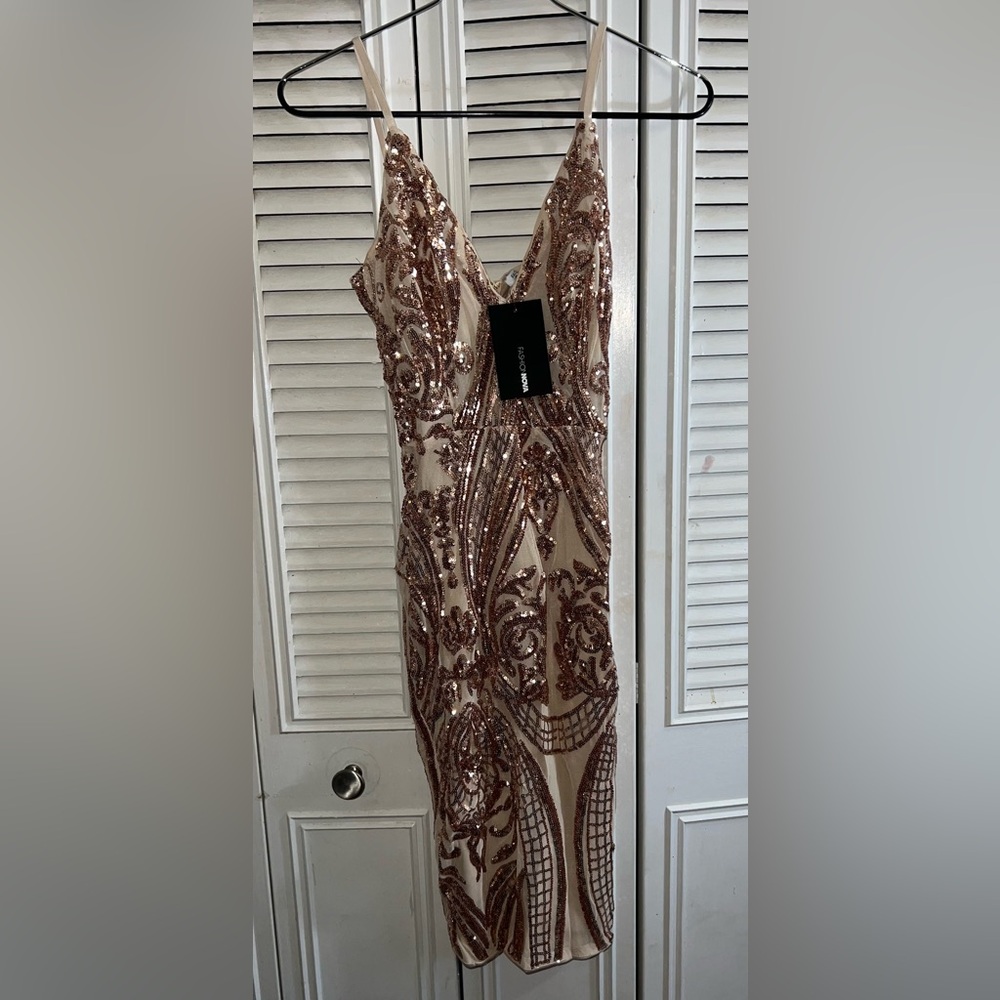 Long Fashion Nova Dress- Ashe Sequin Dress